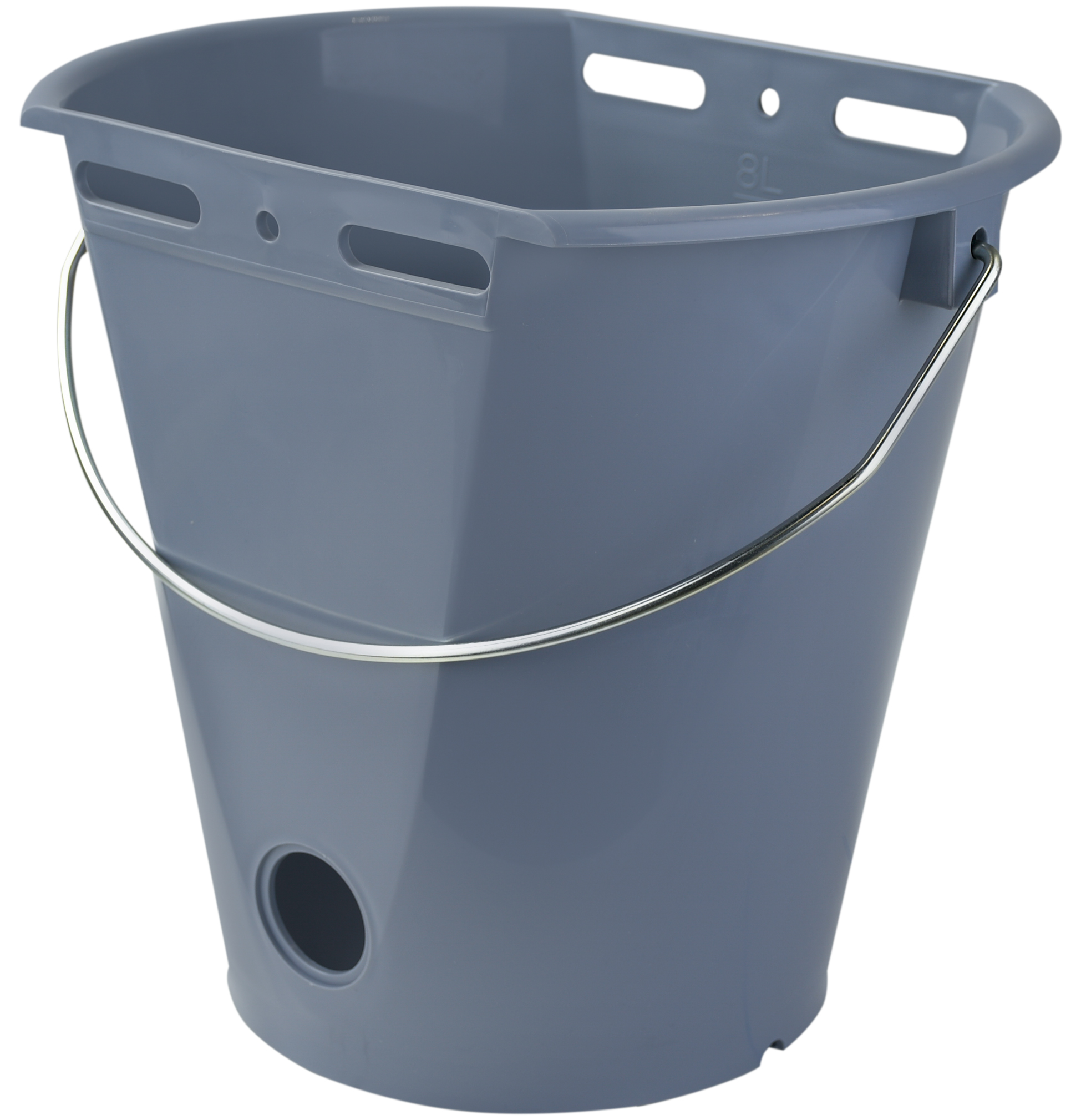 Wiadro do pojenia cieląt, &quot;Food Safe&quot;, ze skalą, 8 l, szare, Kerbl
