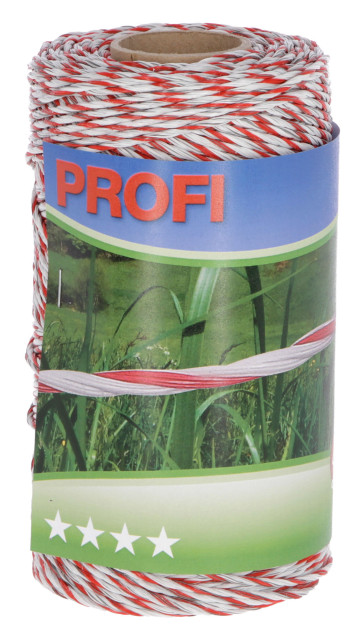 Plecionka ogrodzeniowa PROFI, 200 m, biało-czerwona, Kerbl