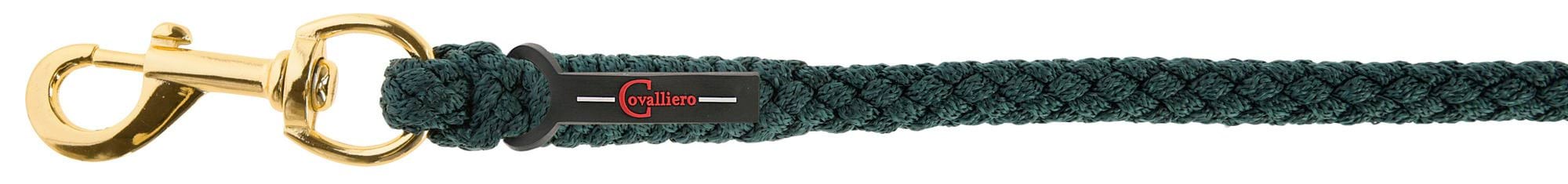 Uwiąz dla konia TopLine, zwykły karabińczyk, zielony, 200 cm, Covalliero