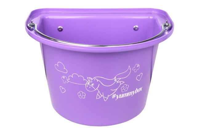 Żłób na paszę z zawiesiem i pałąkiem Yummy, 12 l, lawendowy