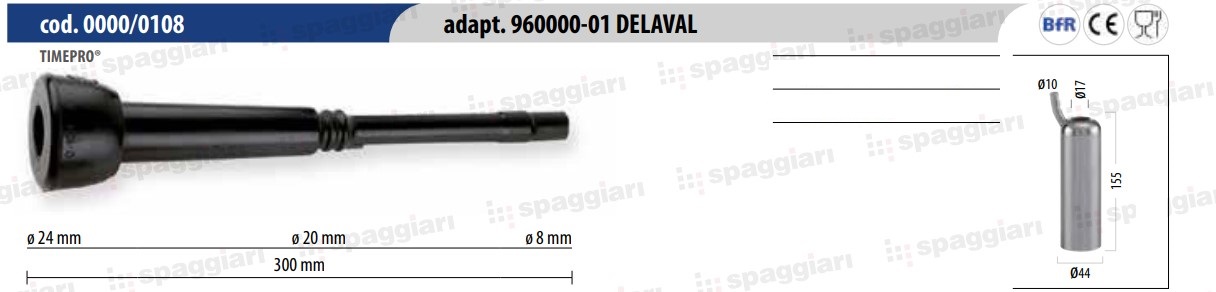 Guma strzykowa typ Alfa Laval 96000001, &quot;ósemka&quot;, 8 mm, 4szt., Spaggiari