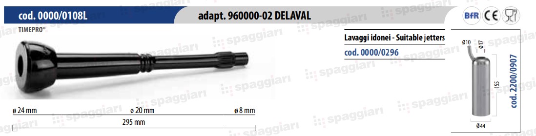 Guma strzykowa typ Alfa Laval 96000002, &quot;ósemka Z&quot;, 8 mm, 4szt. Spaggiari