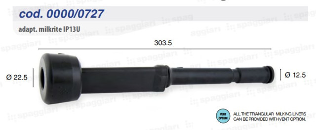 Guma strzykowa Spaggiari typ Milkrite IP13U, trójkątna, kolektor typ Harmony, 4 szt.